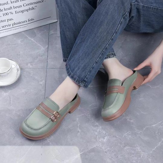 Cross-border Women's Spring All-match Fashionable Casual British Style Soft-soled Loafers for Office workers Women's Platform Slippers