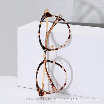 Cross-border anti-blue light glasses 2020 new women's plain glasses computer eye protection retro frame round frame TR90 wholesale