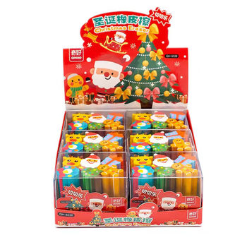 Christmas cutting music eraser creative cartoon children's cutting eraser kindergarten prize Christmas gift wipe clean