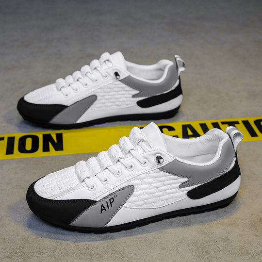 男鞋2024秋季新款韩版时尚百搭休闲运动低帮轻便一脚蹬豆豆鞋