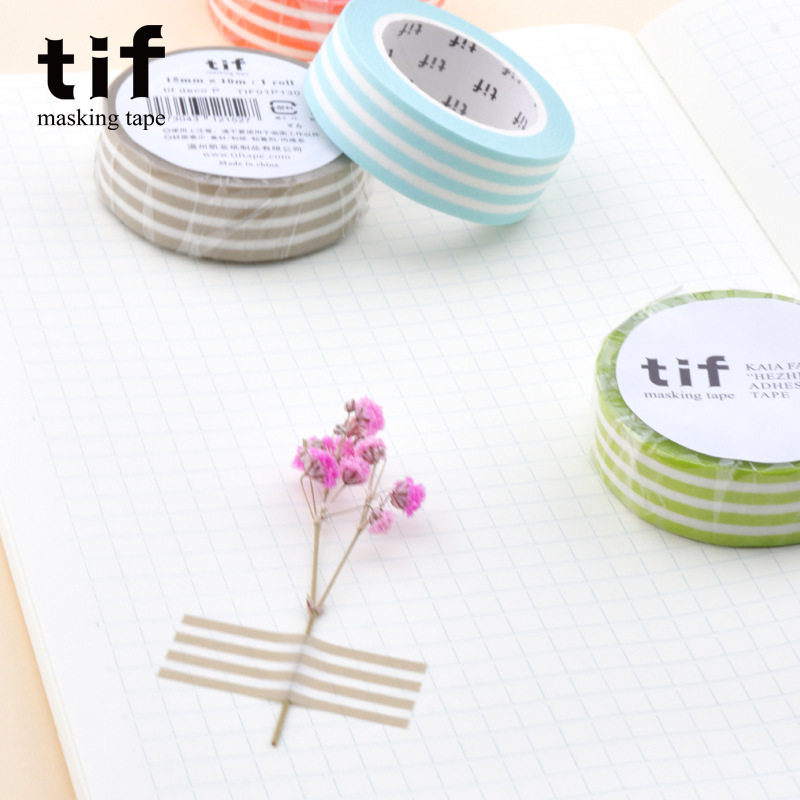 tif and paper tape can write horizontal stripes, whole roll of 10m stickers, basic hand account, all-match hand tear border