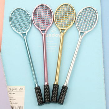 Creative badminton racket shape gel pen fun student stationery high-looking children's learning gift signature pen