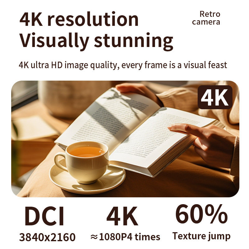 Cross-Border Retro Y01 Digital Camera 4K High-Definition Video Student Ccd Front and Rear Dual Camera Selfie Portable Wholesale