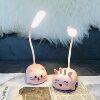 Cartoon creative folding LED small table lamp student learning eye protection book light USB charging mini night light