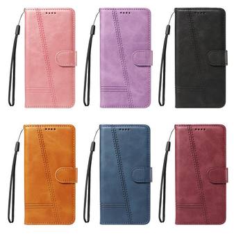 Suitable for Iphone17Promax Pure Color T-Shaped Pressed Wire Mobile Phone Leather Case Apple 16 Card S25 Google Protective Case