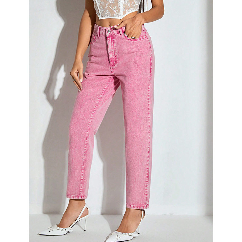 High Waisted Straight Leg Jeans Womens Fashion Casual Style European American Trends Wholesale Available