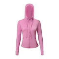 Velvet pink hooded jacket
