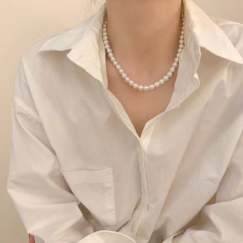 Freshwater pearl chain vintage imitation pearl necklace for mother clavicle necklace live broadcast gift stall gift wholesale