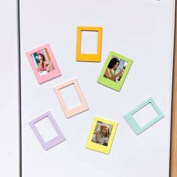 Cross-Border Hot Selling Polaroid 3inch Magnetic Sheet Table Creative DIY Magnetic Fun Small Photo Frame Transparent Photo Frame Hollow