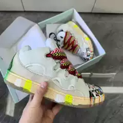 26 Years New Color Combination Foreign Trade Leather F Patchwork Lace-Up Curb Sports Casual Shoes Retro Sneakers Dad Shoes