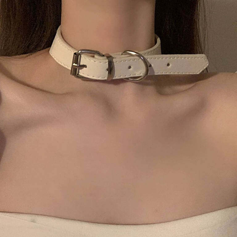 Collar Women's Neck Belt Chain Choker Niche Design Leather Neck Ring Men's High Sense Punk Neck Chain Sexy Neck Ring