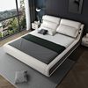 2025 New Model First-Layer Cowhide Master Bedroom Large Bed Multi-Functional Rechargeable Segmented Support Adjustable Backrest Wedding Bed