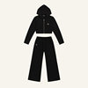 Smfk Wandering Morning Jogging Suit Casual Slim Hoodie + Trousers Two-Piece Set