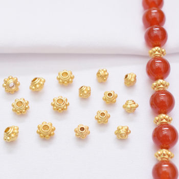 Color-preserving ancient sand gold bracelet beads lantern beads loose beads accessories diy hand necklace braided rope beaded material spacer