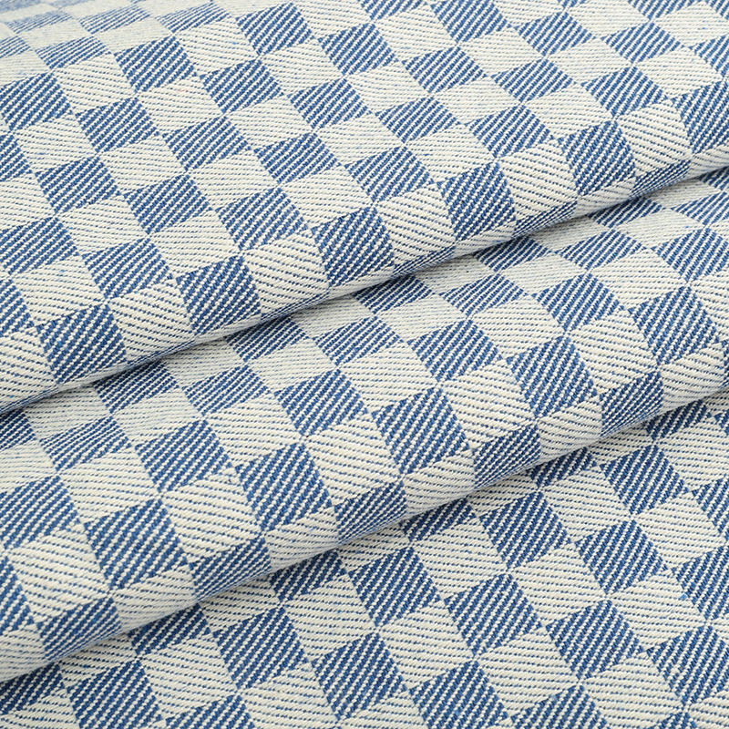 Soft Polyester-Cotton Yarn-Dyed Checkered Jacquard Canvas, Wear-Resistant Thick Plaid Pattern Sofa, Luggage and Shoe Material Fabric