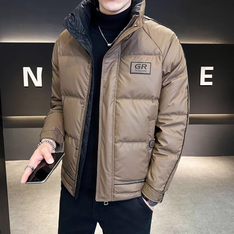 New solid color down jacket men's fashion high-end casual fashion men's down jacket thickened fashion factory direct batch