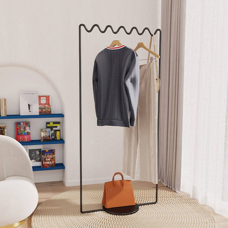 Simple Floor-Standing Clothes Rack for Bedroom, Ins-Style Room Coat Rack, Floor-Standing Metal Clothes Rack, Light Luxury Clothes Rack