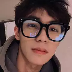 Gm Black Frame Glasses Large Frame Flat Mirror V-Shaped Men and Women Myopia Can Be Equipped with Prescription Anti-Blue Light and Anti-Radiation Plain Glasses