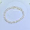 Natural Freshwater Pearl Bracelet 4.5-5mm Nearly Round, Almost Flawless Leather Cord, Not Easy to Break, Sweet and High-End for Women