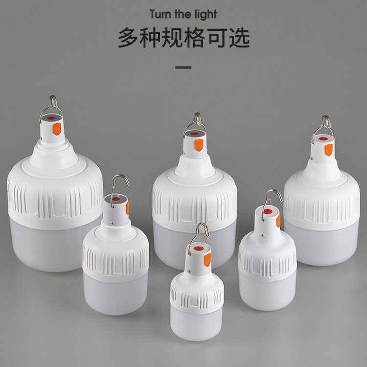 Small wood purchase cross-border led outdoor bulb camping stall usb charging bulb full power charging wholesale