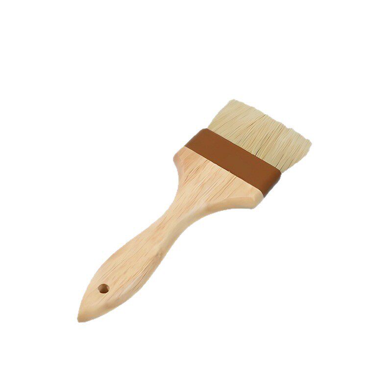 Multi-Specification Barbecue Brush for Cake and Biscuit Brush, Rubber Wood Handle Brush, Oil Brush, Baking Tool, Kitchen Brush, Oil Brush