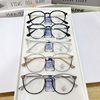 Shebang Internet Celebrity Plain Mirror Large Frame Glasses Frame Men and Women Myopia Metal Anti-Blue Light