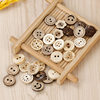 Retro Coconut Shell Buttons Natural Two-Eye Four-Eye Coconut Buttons Shirt Sweater Cardigan Kidsren's DIY Clothing Hand-Sewn Buttons
