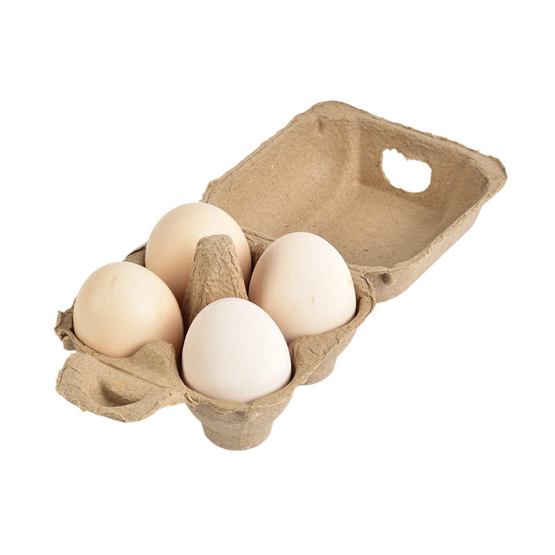4 Pieces of Pulp Egg Trays, Disposable Egg Trays for Supermarket Sales of Eggs and Duck Eggs, Pulp Molded Packaging Boxes with Lids