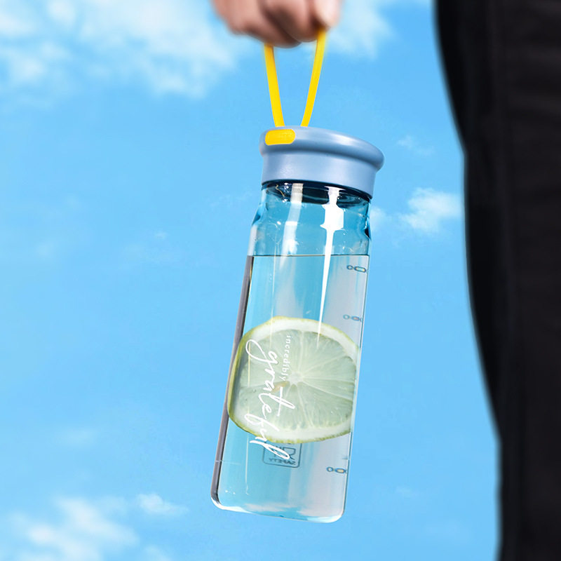 新款便携户外运动水杯男女商务直身塑料杯批发创意活动礼品随手杯