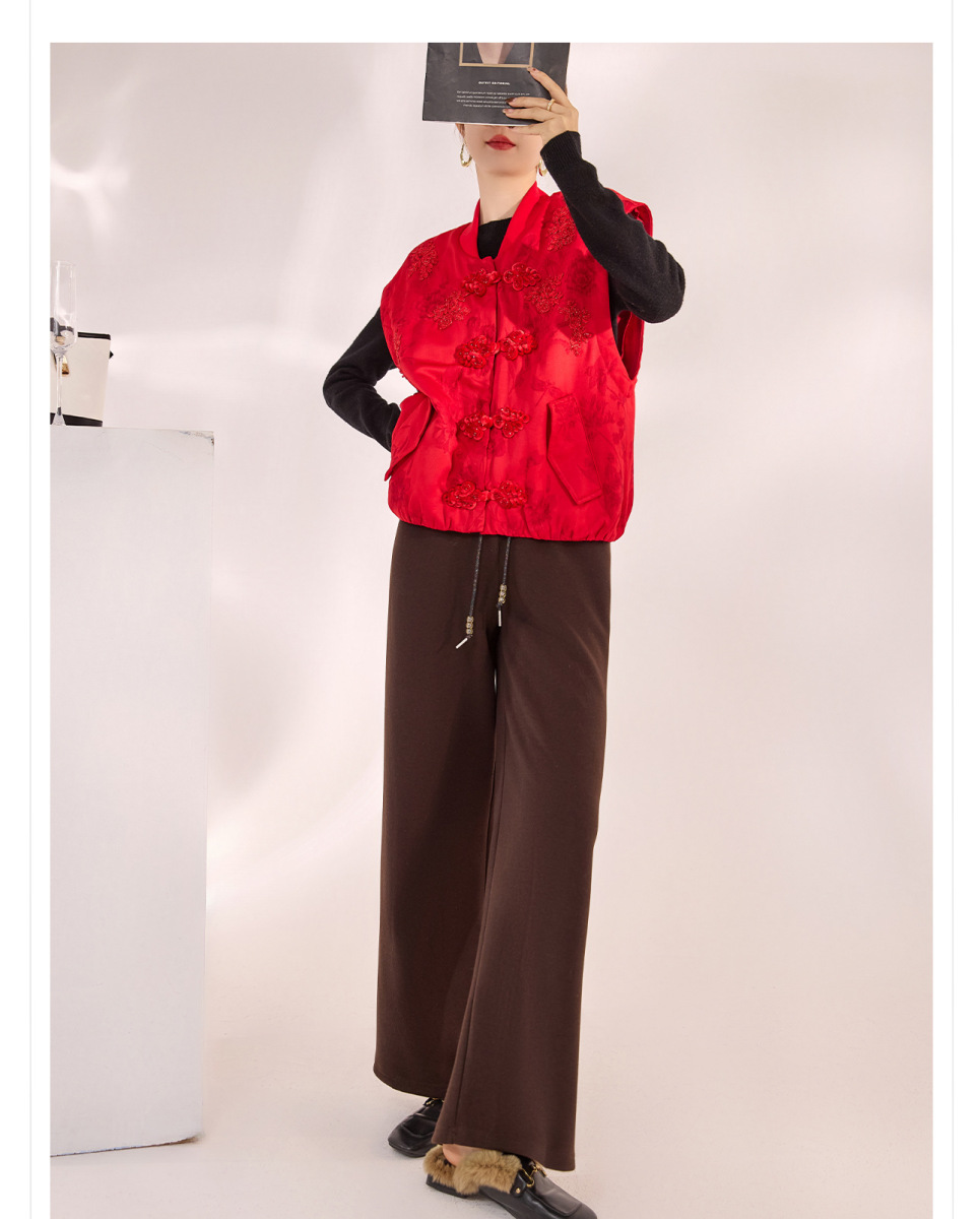 Quần dài nữ ống đứng dáng suông lưng vừa phong cách thanh lịch — Đen cà phê, Màu camel, quả mơ