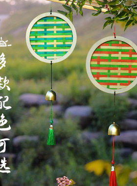 传统文化竹编画风铃手工diy材料包幼儿园儿童亲子活动自制作团建