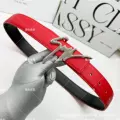 Red silver buckle