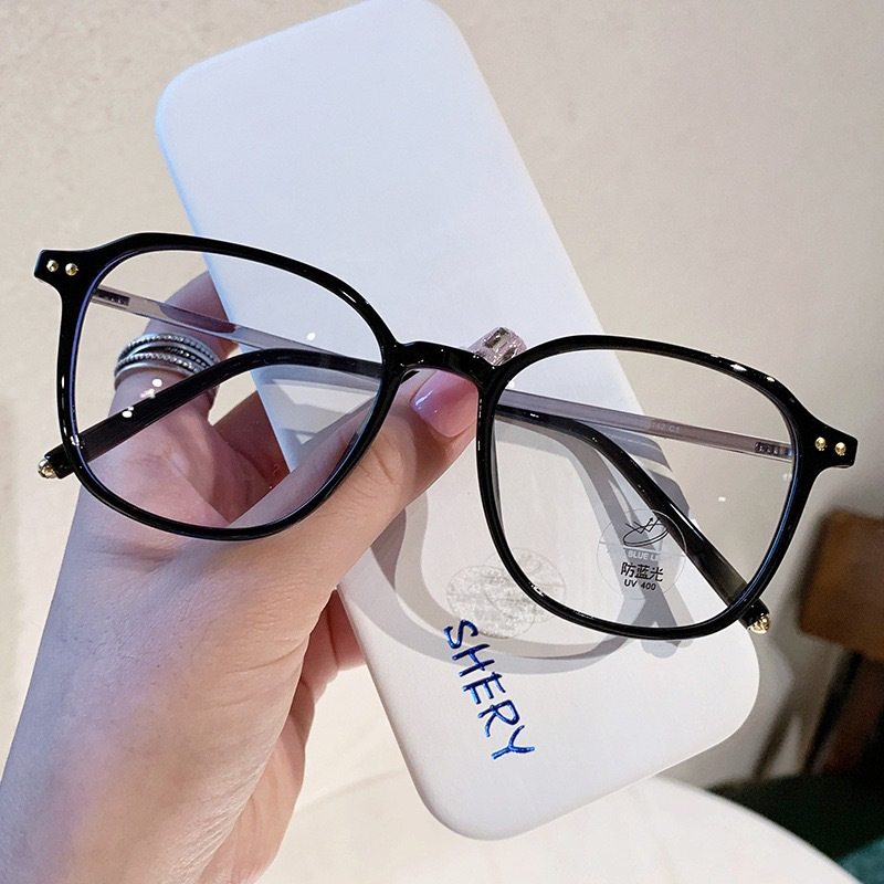 Korean Ultra-Light Glasses Frame Suitable for Square and Round Faces, Can Be Equipped with Lenses for High Myopia, Large Face Glasses Frame for Women 01222