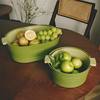 Thickened Double-Layer Vegetable Washing Basin Drain Basket Kitchen Vegetable Basket Fruit Basket Bowl Fruit Plate Fruit Basin Home Living Room Coffee Table