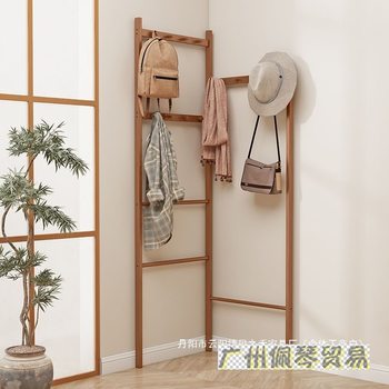 Manufacturer's Clothes Hanger Floor-Standing Bedroom Home Corner Coat Rack Storage Solid Wood Does Not Take up Space Simple Corner Hanging Clothes