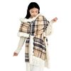 Autumn and Winter Popular Hooded Fur Collar Cape Shawl Blanket Imitation Cashmere Thickeneded Fleece-Lined High-End Autumn and Winter Warm Coat