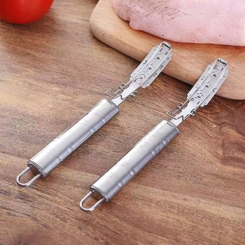 In stock stainless steel hair scraper pig hair scraping pig hair wool animal hair removal tool pig foot shaving sharp hair scraper