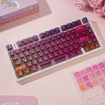 Jcm Korean Keycap Translucent Pc Original Full Set of Keycaps for Mechanical Keyboard Wooting Rouge