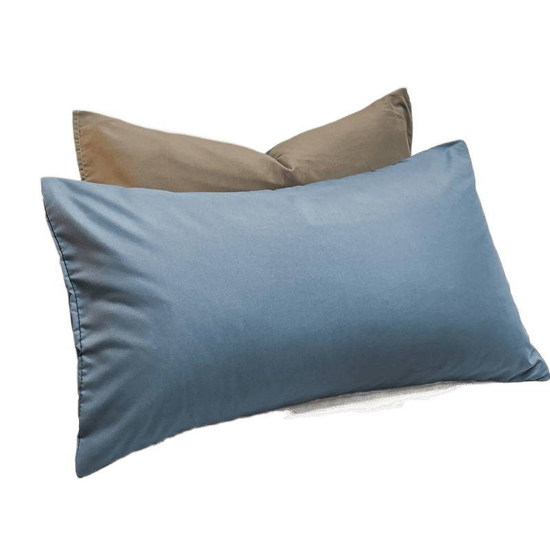 Winter New Solid Color Washed Cotton Brushed Pillowcases, Stain-Resistant, Set of Two, Ultra-Soft Plain Color Mix and Match
