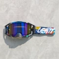 Flower blue frame black nose blue film (6.5 double layer anti-fog)