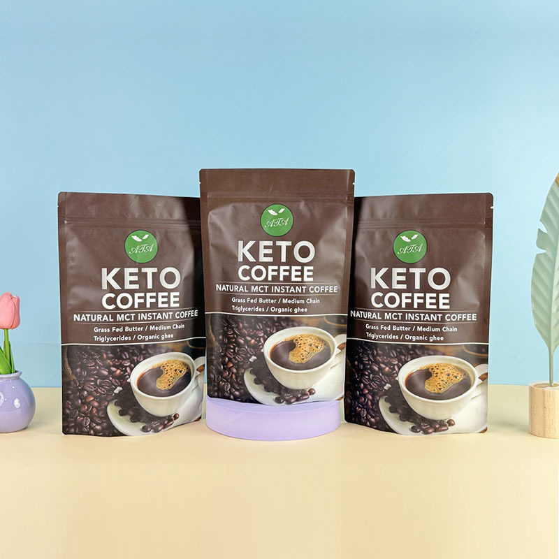 Aluminum Foil Food Packaging Bag Custom Plastic Self-Sealing Stand-Up Bag Food Grade Tea Packaging Bag with Color Printing Logo