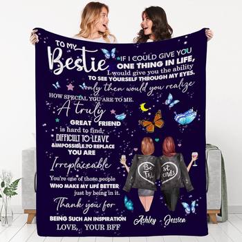 Amazon's Cross-Border Popular Flannel Blanket, Letter Envelope, Gift Blanket for Best Friend, Digital Printing Blanket