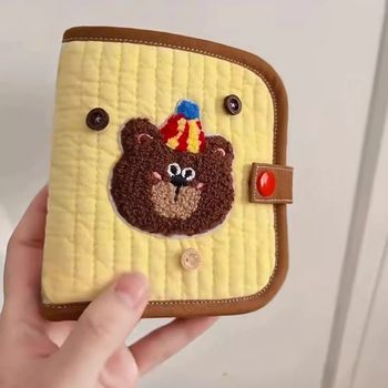 Charhp&Kejnt Official Authentic Cute Cartoon Bear Wallet Versatile Large-Capacity Coin Storage Multi-Layer Bag