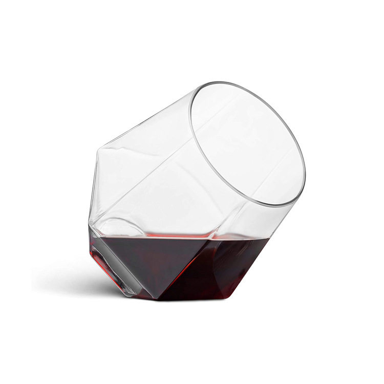 Amazon cross-border e-commerce feet-free wine cup 8oz 12oz 16oz egg-shaped plastic PET wine cup printable
