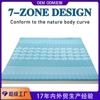 Customized Cross-Border Slow Rebound Memory Foam Seven-Zone Composite Sponge Mattress Breathable Cool Foam Memory Mattress