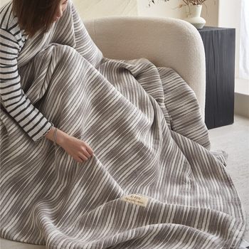 Modern Style Line Geometric Casual Blanket Skin-friendly and close-fitting breathable lunch break sofa cover blanket air conditioner cover quilt