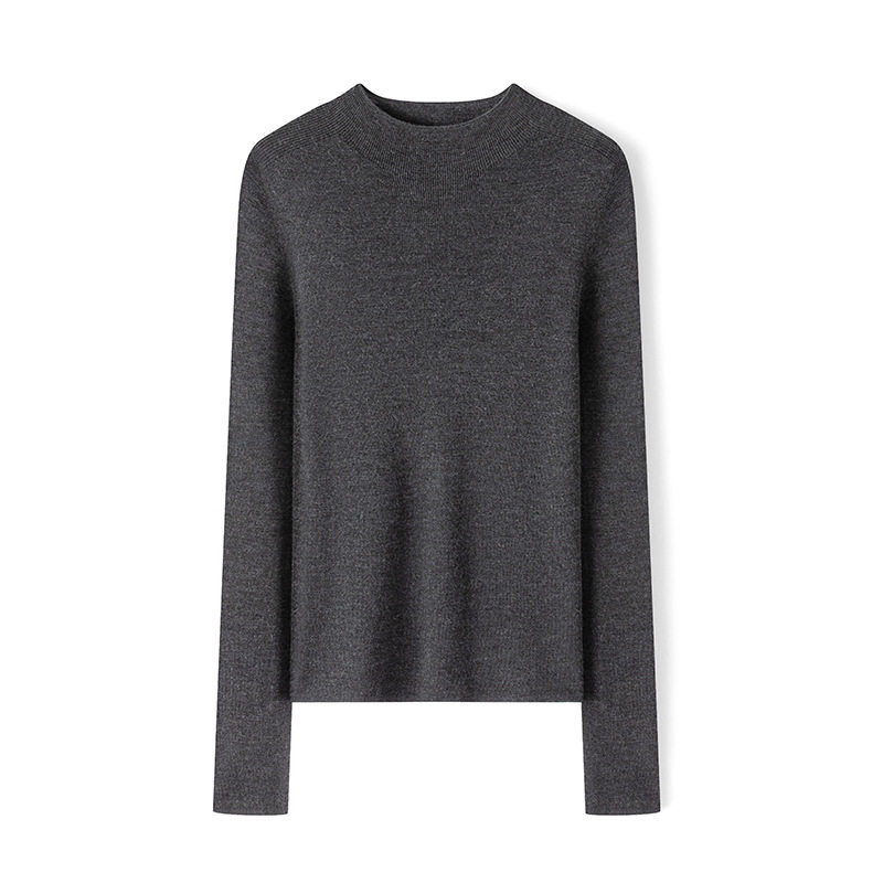秋冬上新女装岛精无缝机洗美丽诺羊毛衫新澳纱线修身针织衫打底衫