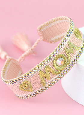 手工编织手链七彩绳线欧美无男女