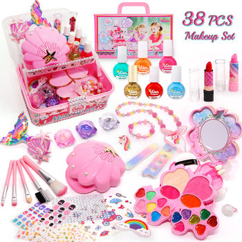 Cross-Border Variety of Girls' Nail Polish Makeup Toy Sets Children's Simulation Cosmetics DIY Nail Art Pretend Play