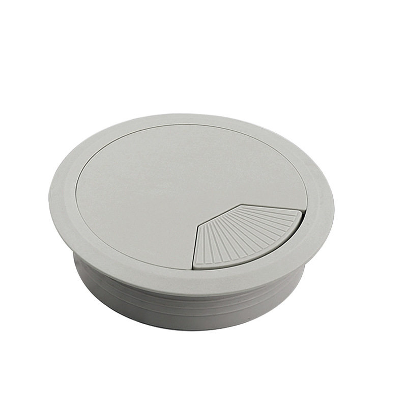 Spot Wholesale Round Desk Threading Box Thickeneded Plastic Threading Box Computer Desk Wire Threading Hole Cover